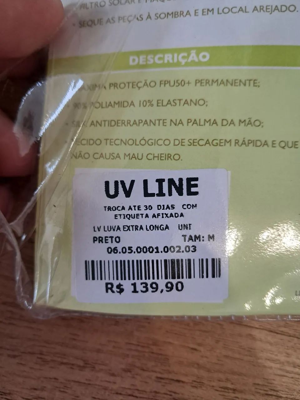 Luva longa de proteção solar FPS 50 UV Line M - Foto 4