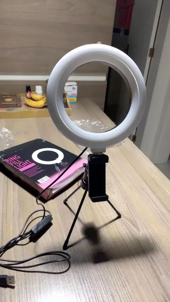 Ring Light Led Mesa Iluminador Pequena Tripé 6 Polegada 16 Centímetros Promoção!!! - Foto 5