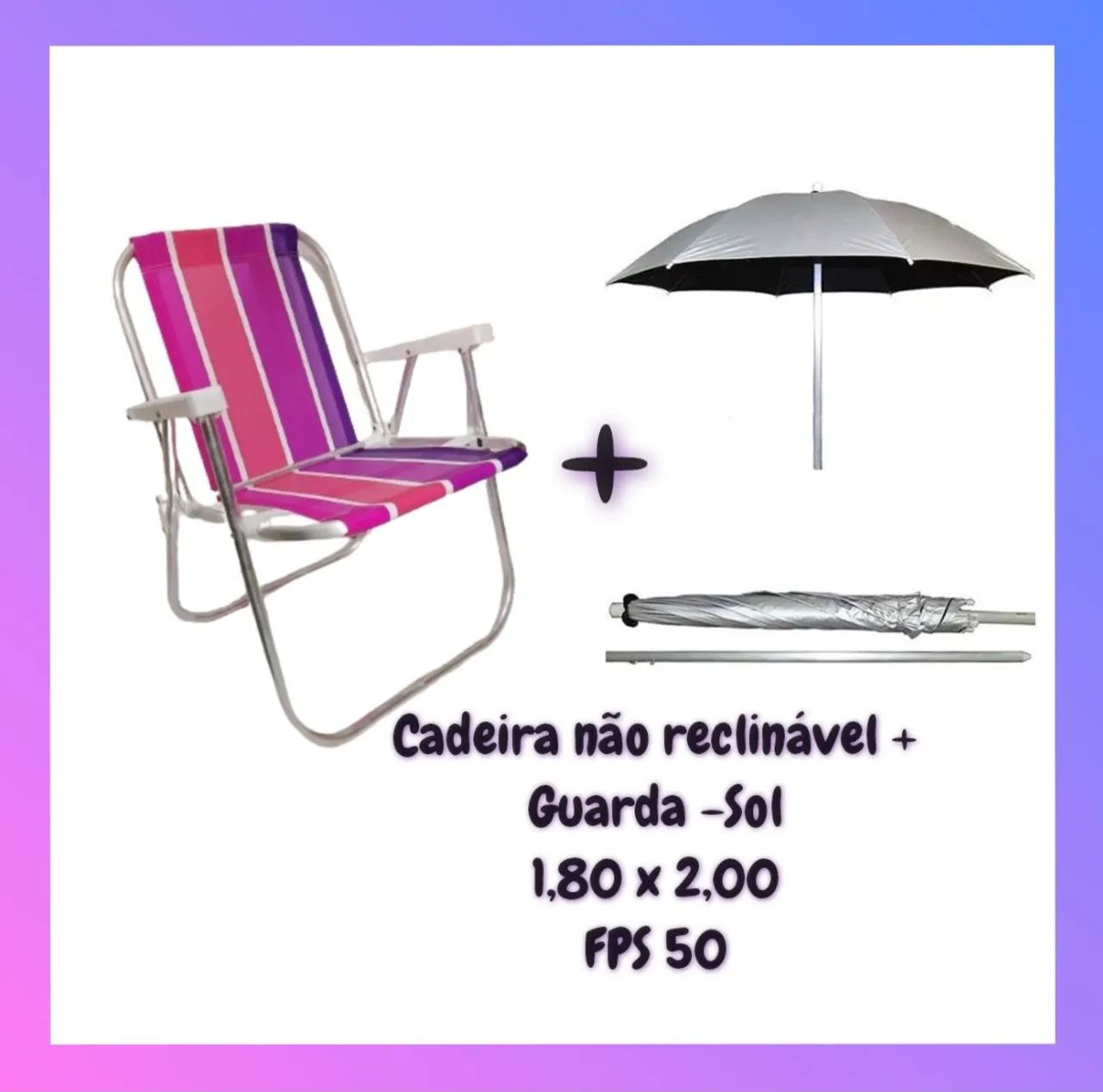 Vendo Cadeira e Guarda -Sol Novos