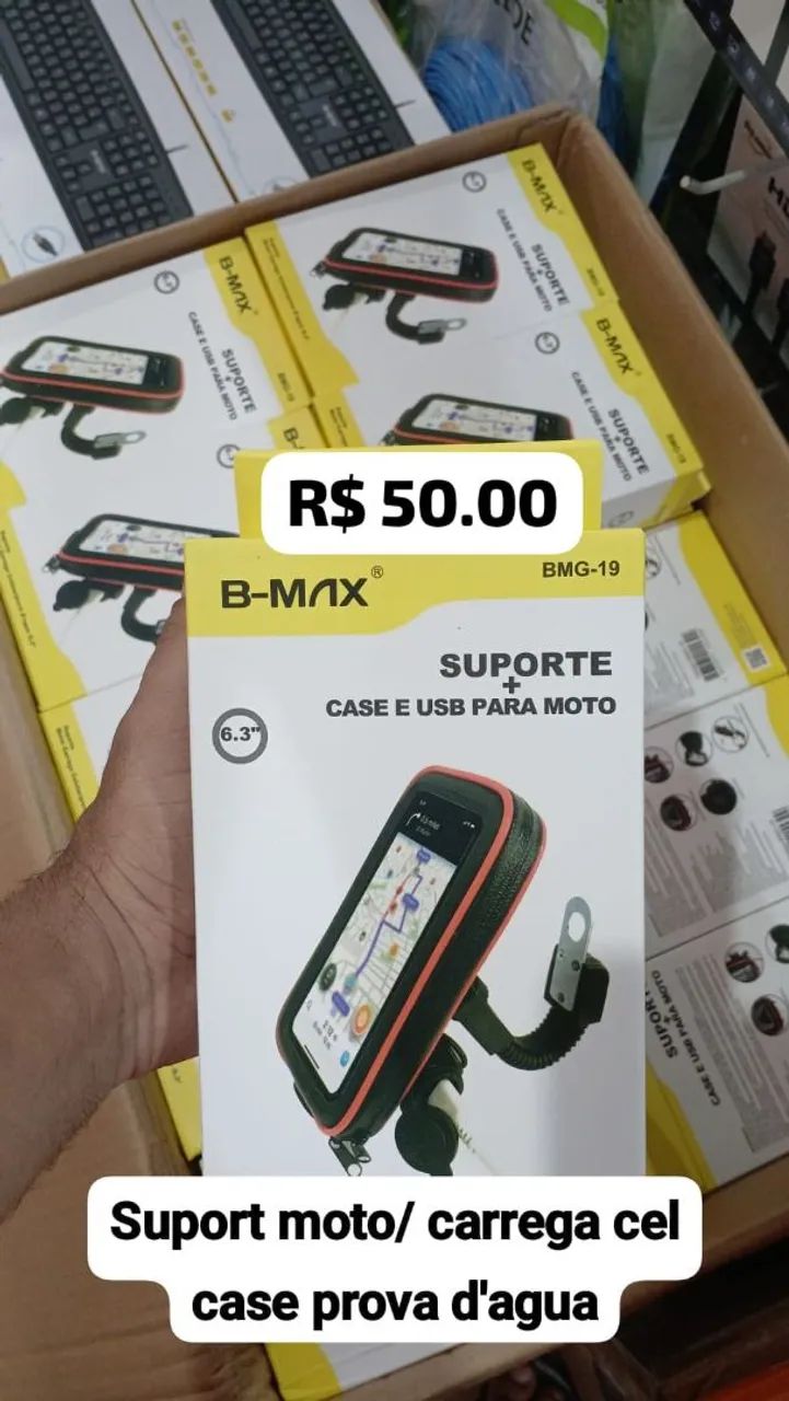 Suporte para Moto com Case Impermeável - B-Max