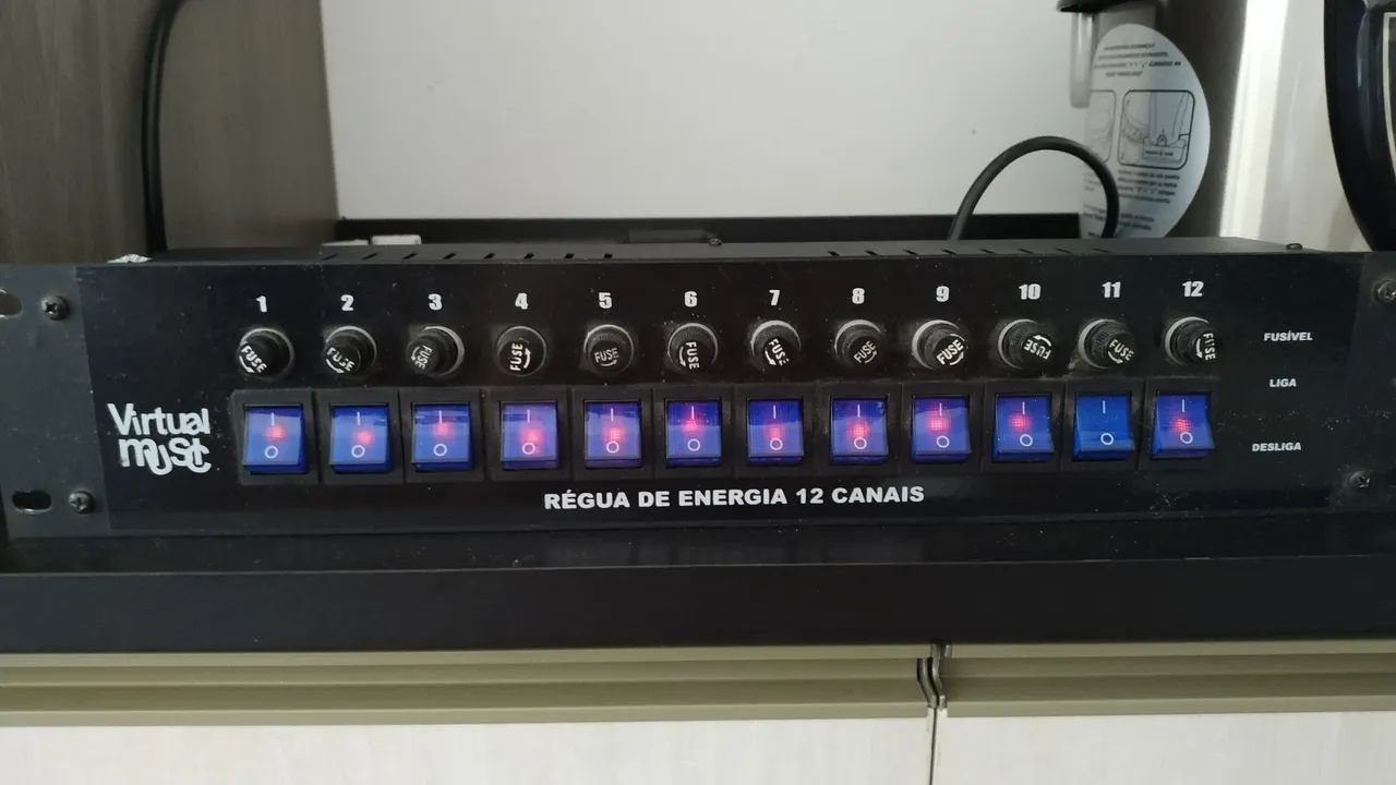 Régua de Energia 12 Canais Virtual Music - Foto 3