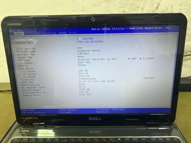 notebook dell inspiron n5010