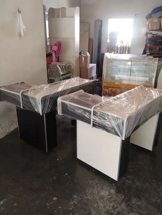 Balcão caixa check-out atendimento MDF novos pronta entrega 1,20 metros  - Foto 2