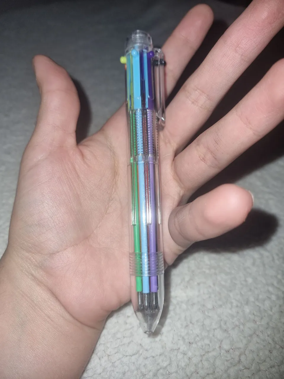 Caneta Multicores 6 em 1 - Transparente