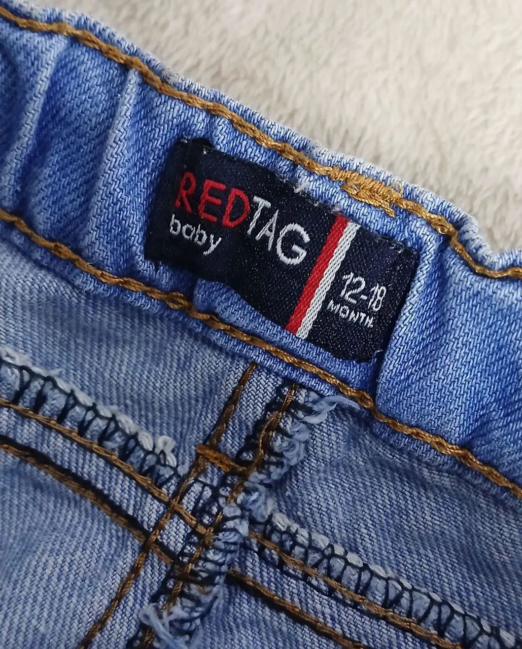 Kit 2 Calças Jeans Infantil Azul Claro e Azul Escuro 1 a 2 anos<br> - Foto 4