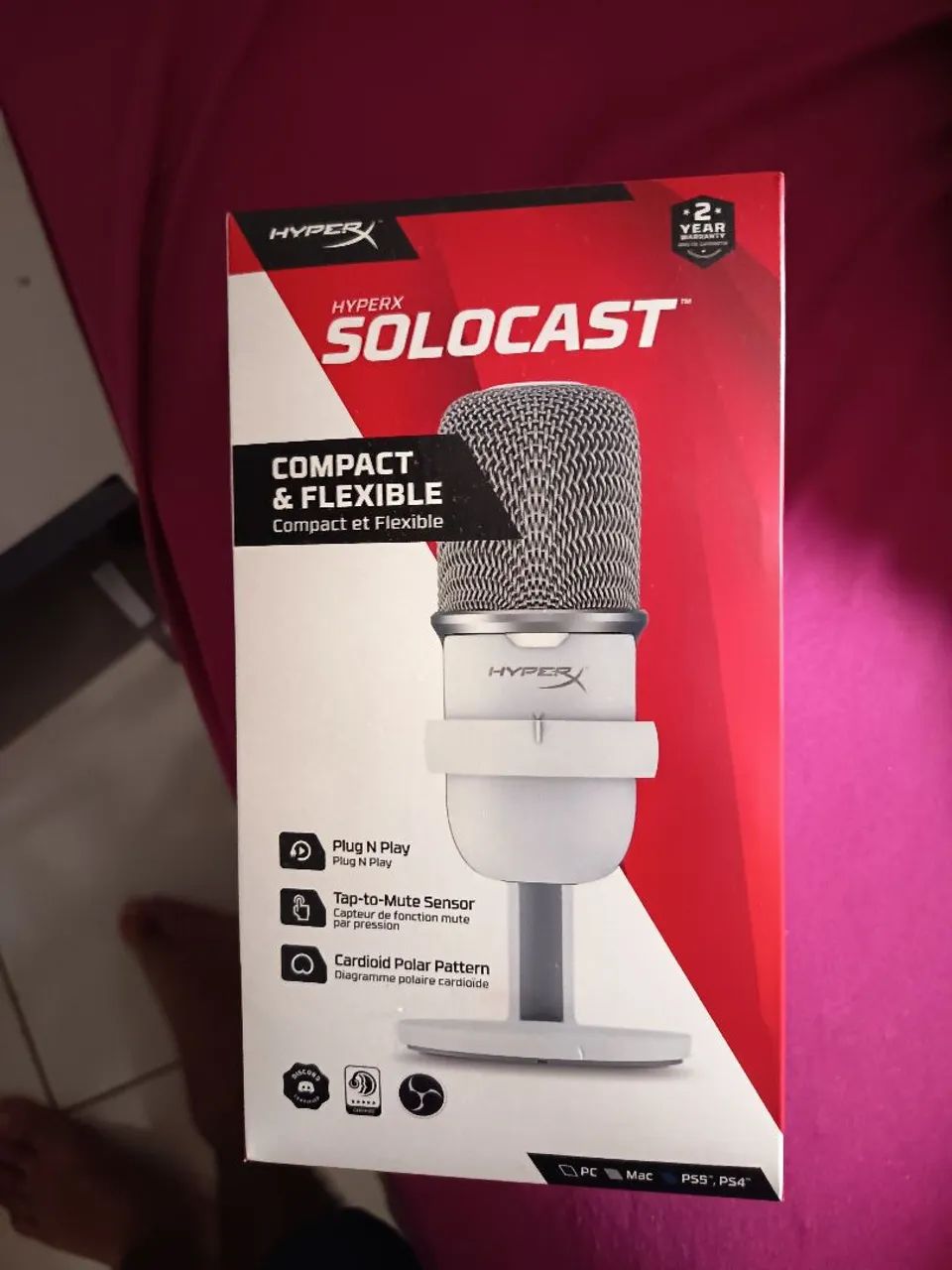 Microfone Hyperx Solocast Branco - Foto 2