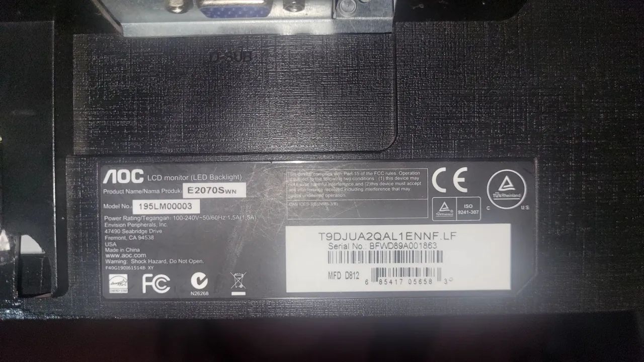 Monitor Aoc E2070SWN 19P - Foto 4