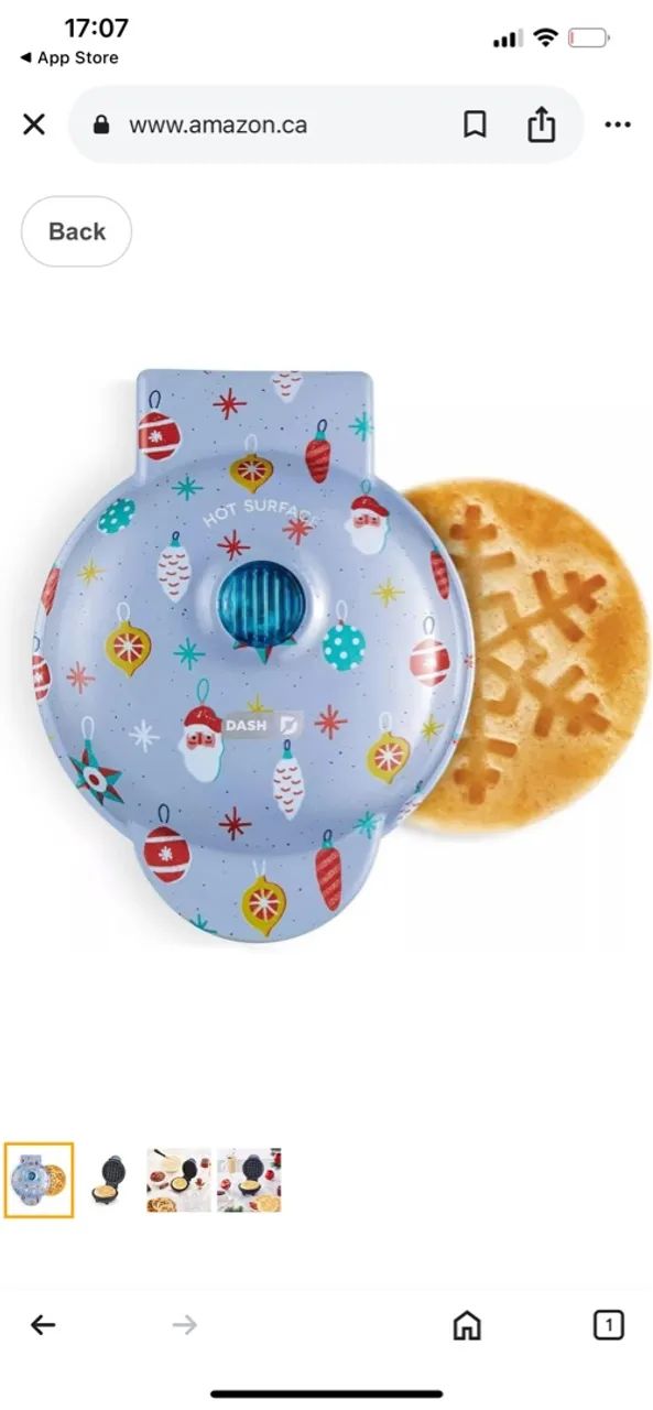 Máquina de Waffle Mini Floco de Neve Dash - Multicolorido - Foto 2
