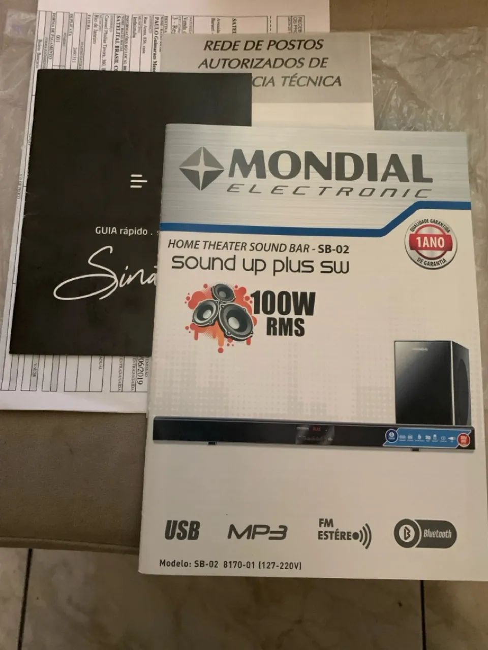 Soundbar com subwoofer e controle remoto - Foto 3