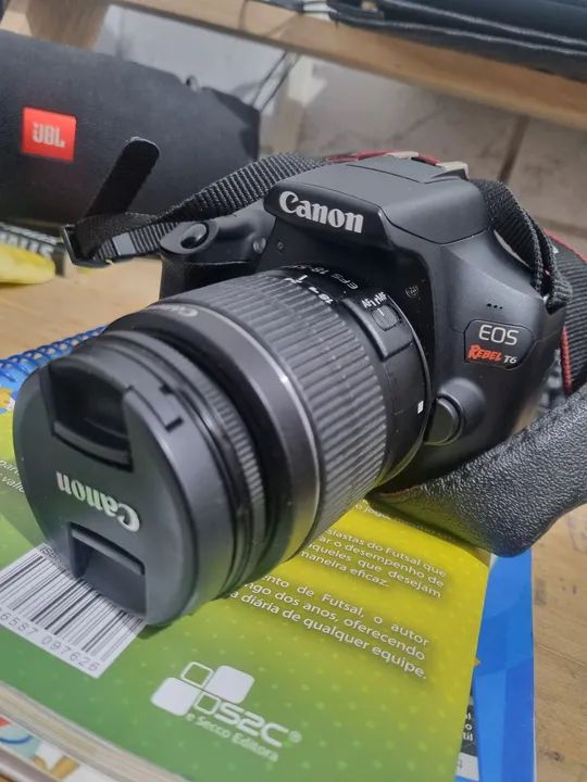 Canon EOS Rebel T6 - Câmera Digital + lente 55-250 com estabilização. - Foto 2