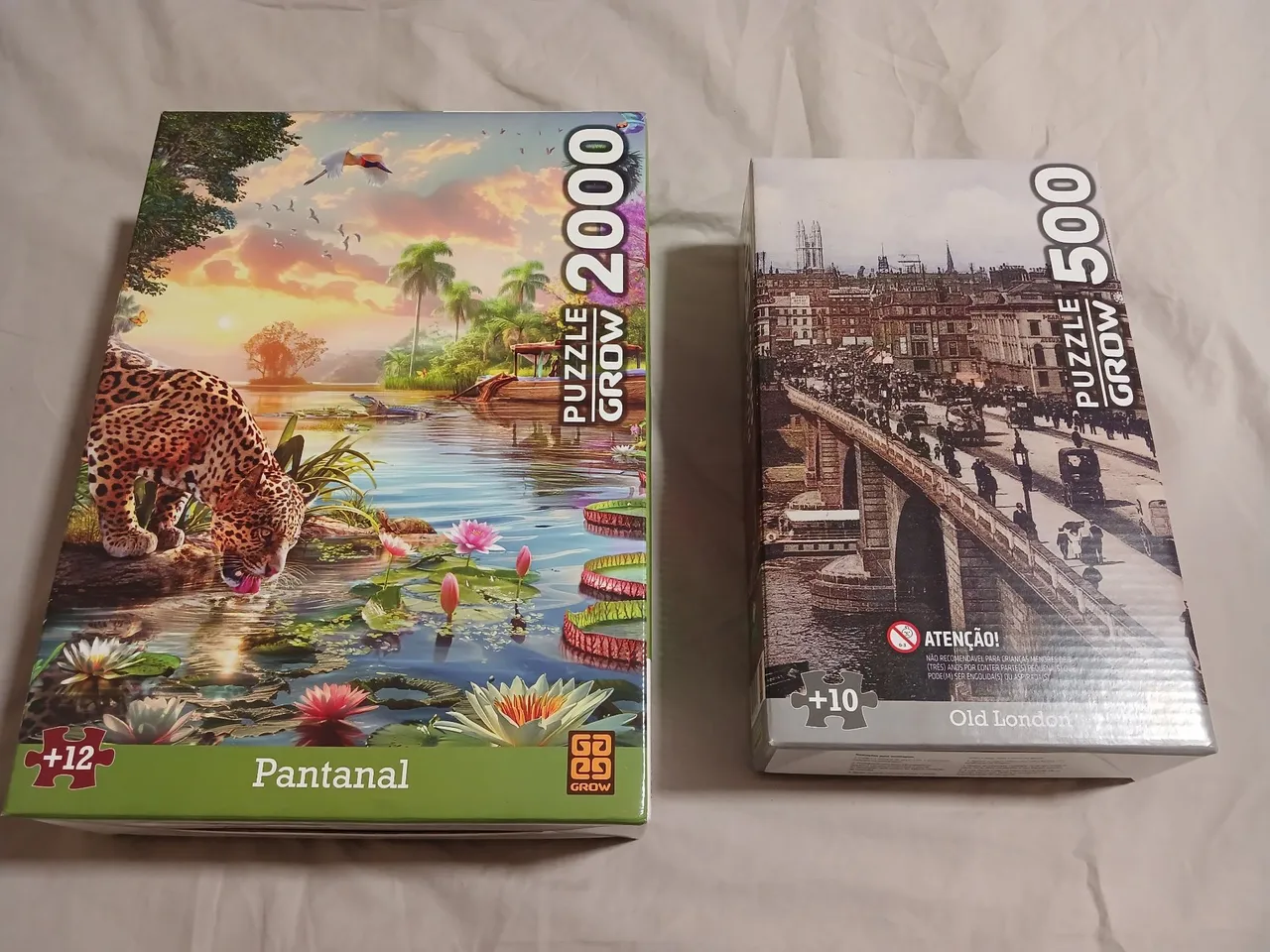 Quebra-cabeças Grow - Pantanal 2000 peças e Old London 500 peças