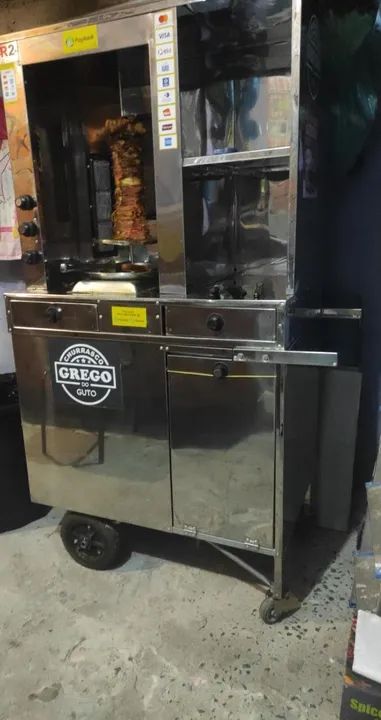 Carrinho de Churrasco grego Novinho  - Foto 2