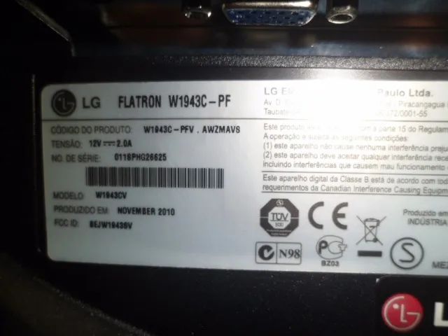 Monitor LG 18,5 polegadas - W1943. - Foto 3