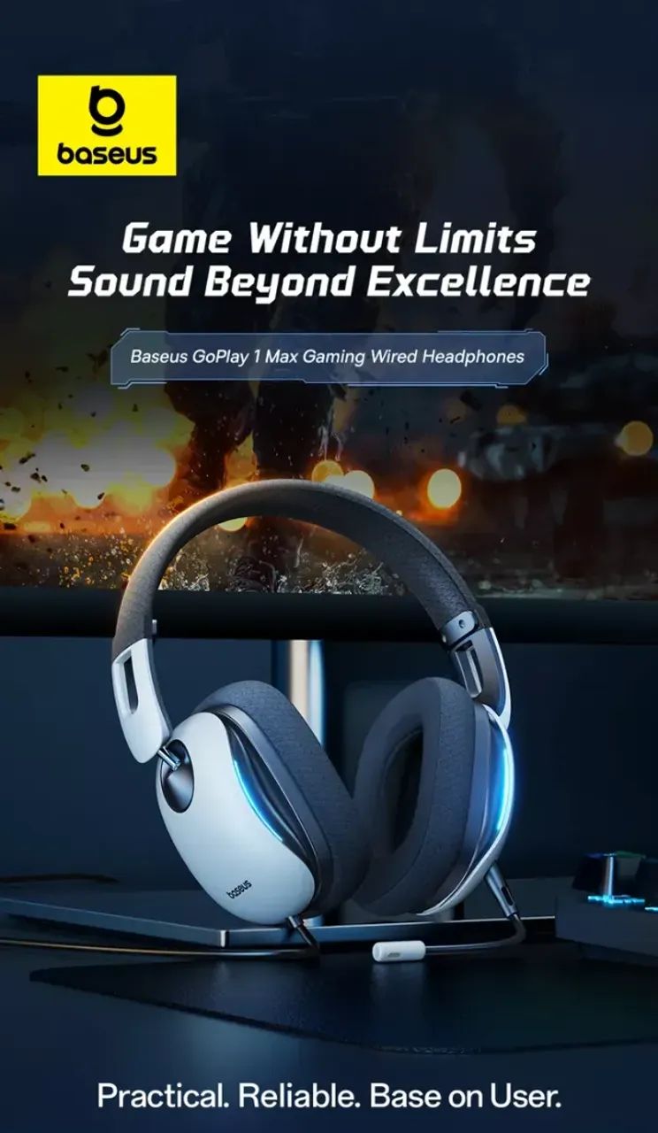 Headphone Baseus Goplay 1+ Max Gaming Com Microfone - Foto 5