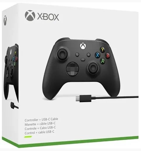 Controle sem fio Xbox Series X/S Carbon Black, Xbox One, PC + cabo USB, NOVO, Nota Fiscal - Foto 2