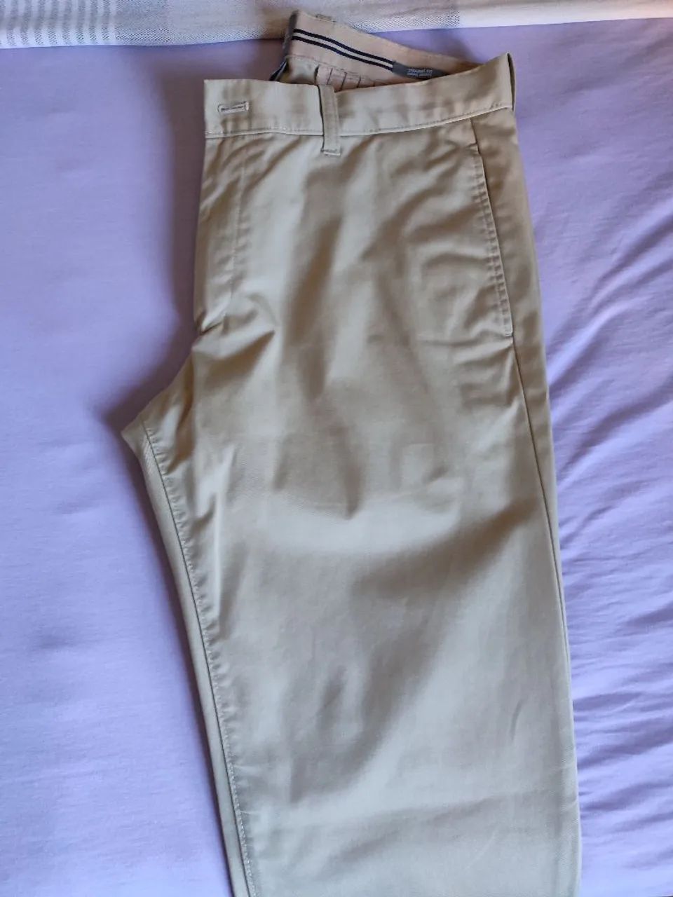 Calça jeans NOVA Social Bege - Conforto e Estilo - Foto 2