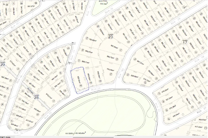 Cond Terras Belas - Terreno de esquina próximo ao clube com área total 625,93m²