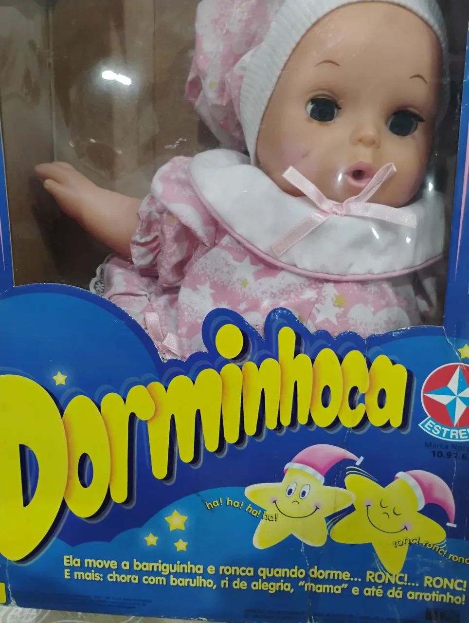 Boneca antiga dorminhoca com caixa - Foto 2