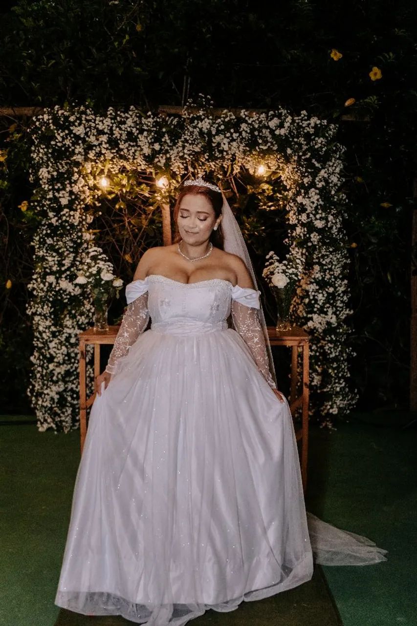 Vendo vestido de noiva usado 1 única vez  - Foto 3