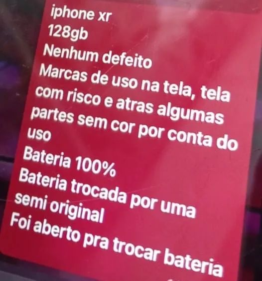 IPHONE XR VERMELHO TOP E CONDICIONADO  - Foto 3