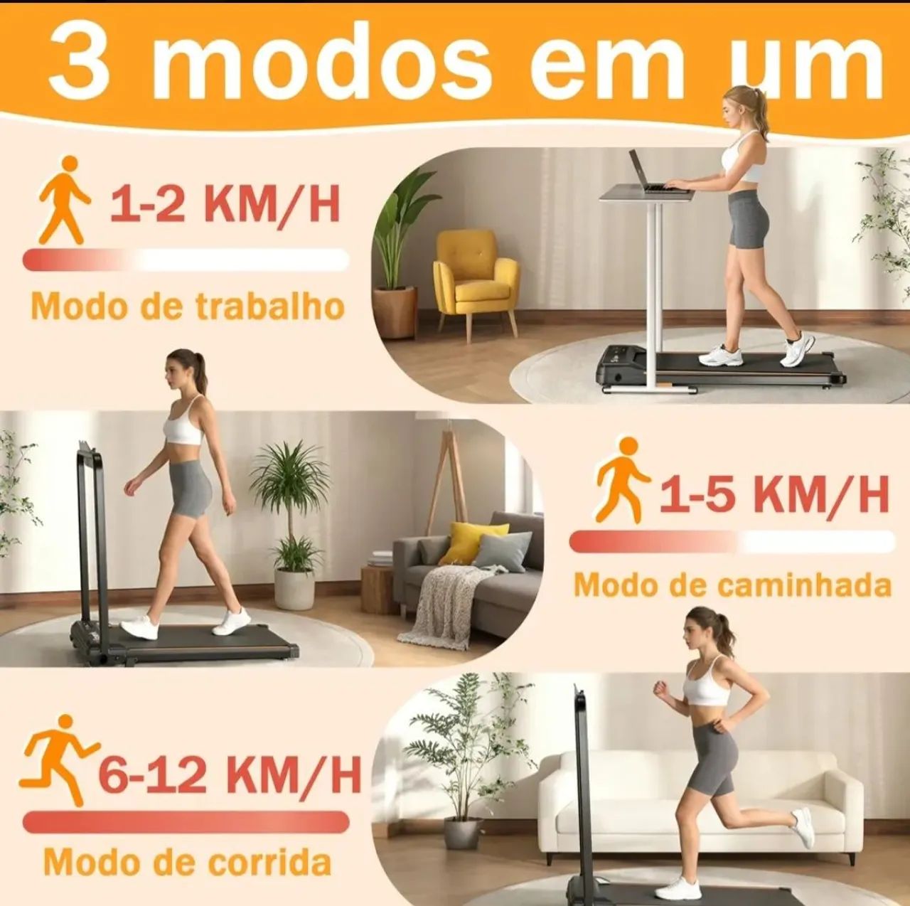 Esteira eletrica para caminhada e corrida - Foto 3