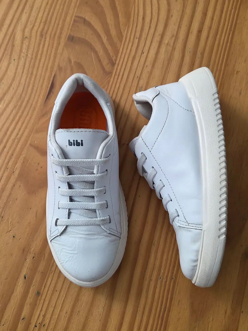 Tenis Branco Couro Bibi 30 