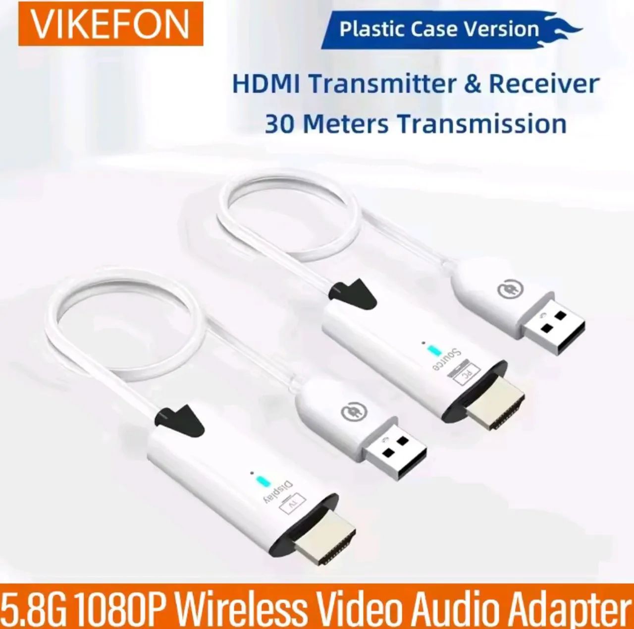 Transmissor E Receptor Hdmi Wireless Vikefon 1080p Alcanc30m