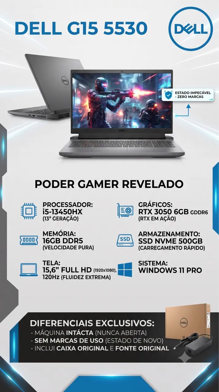 Notebook Dell G15 5530