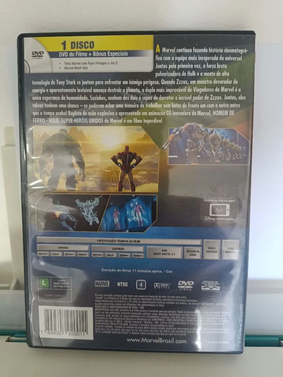 Dvd Homem De Ferro E Hulk - Super-heróis Unidos - Foto 2