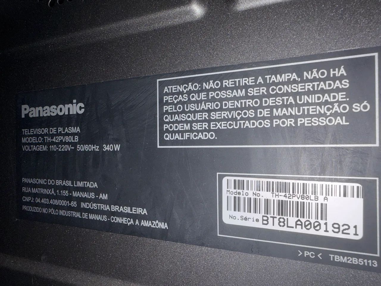 TV Panasonic Viera 42" Plasma (Funcionando Perfeitamente) - Foto 2