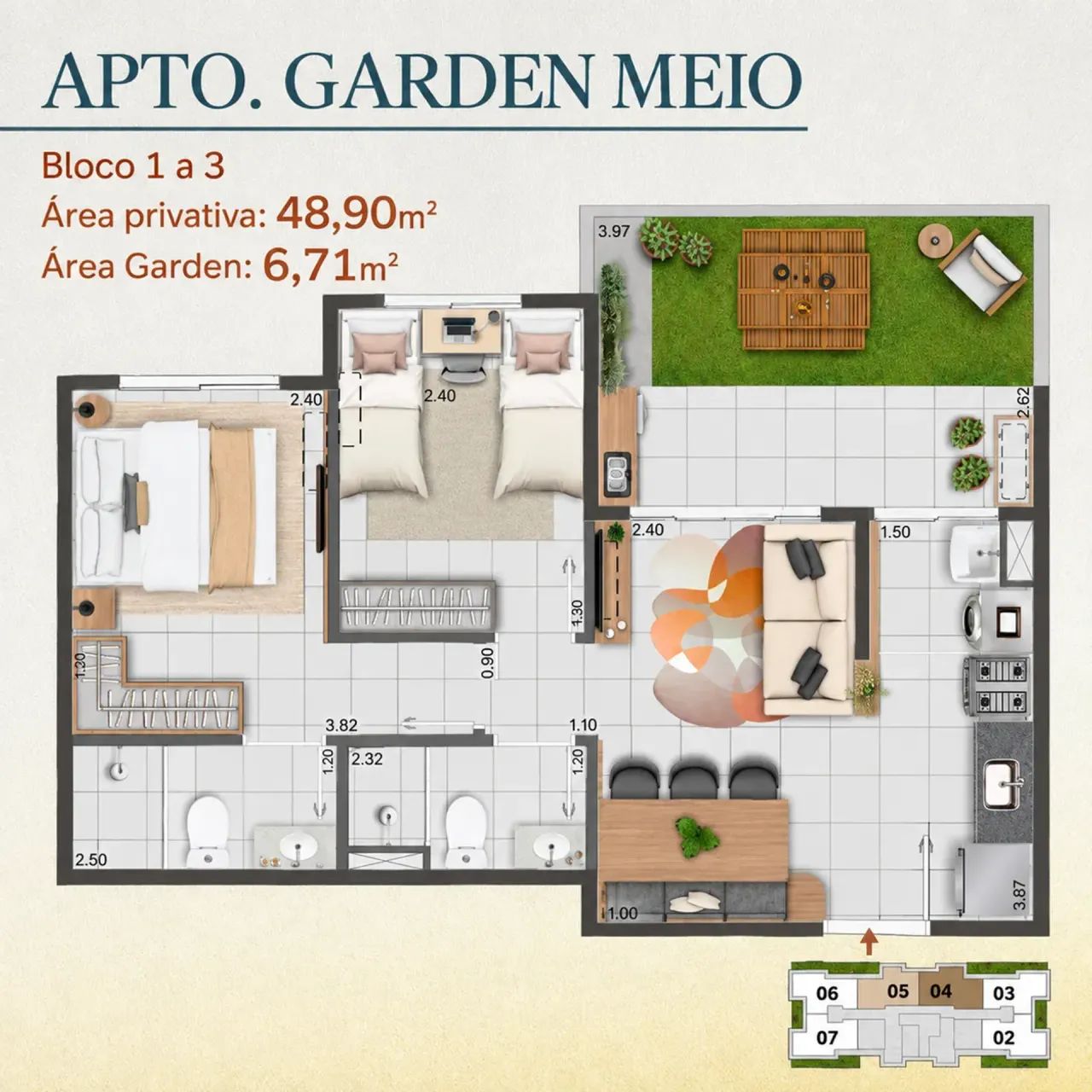 IF - ENTREGA DAQUI A UM ANO | 2 QUARTOS COM SUITE | VARANDA GOURMET | EDIFICIO GARAGEM - Foto 4