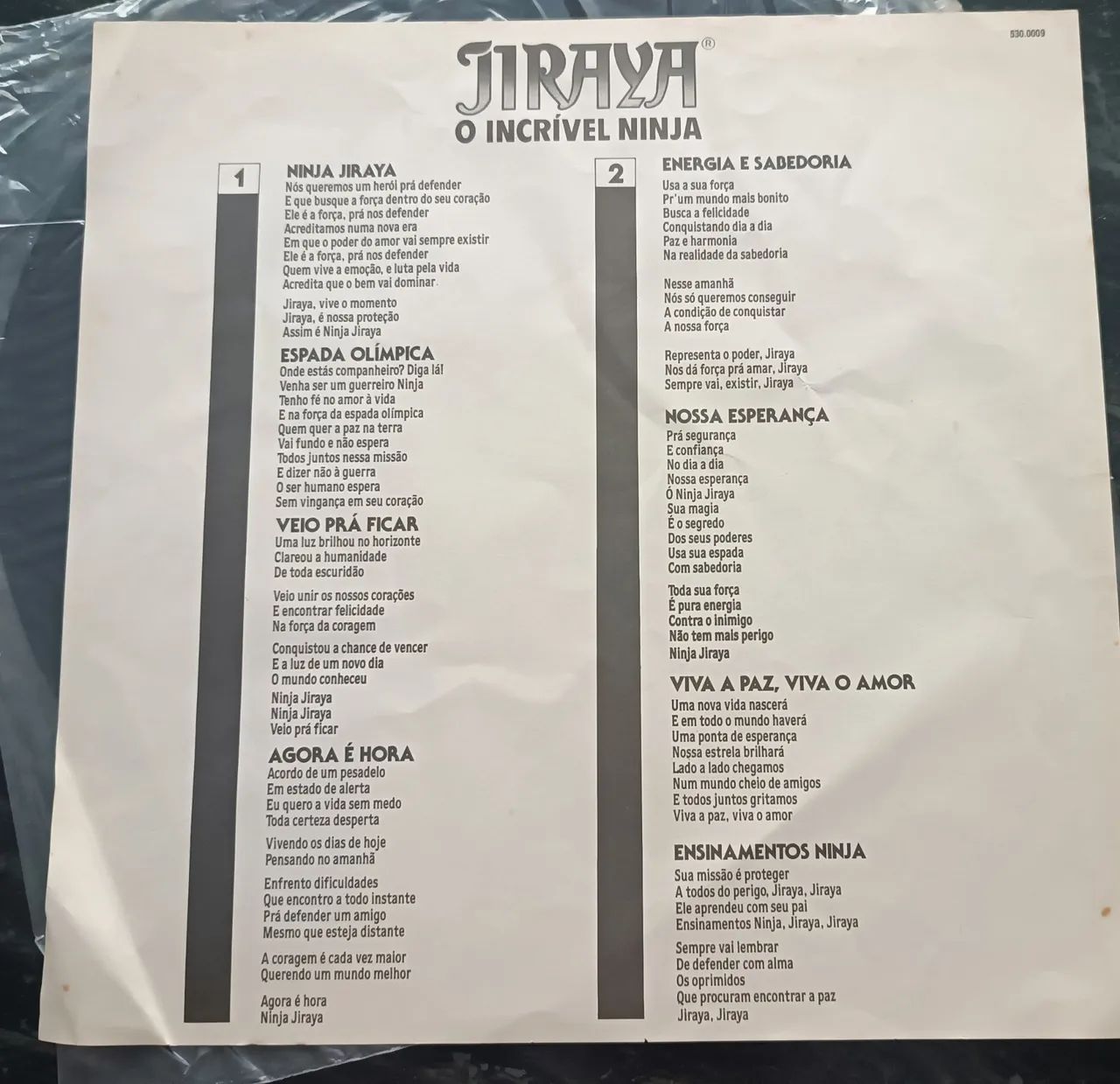 LP Jiraiya - O Incrível Ninja (Top Tape 1989) - Raro - Completo
