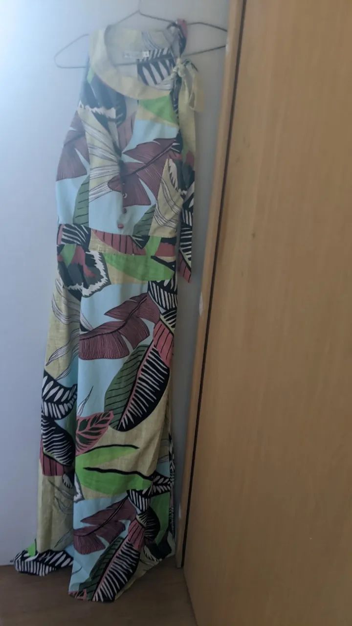 Vestido longo estampado 