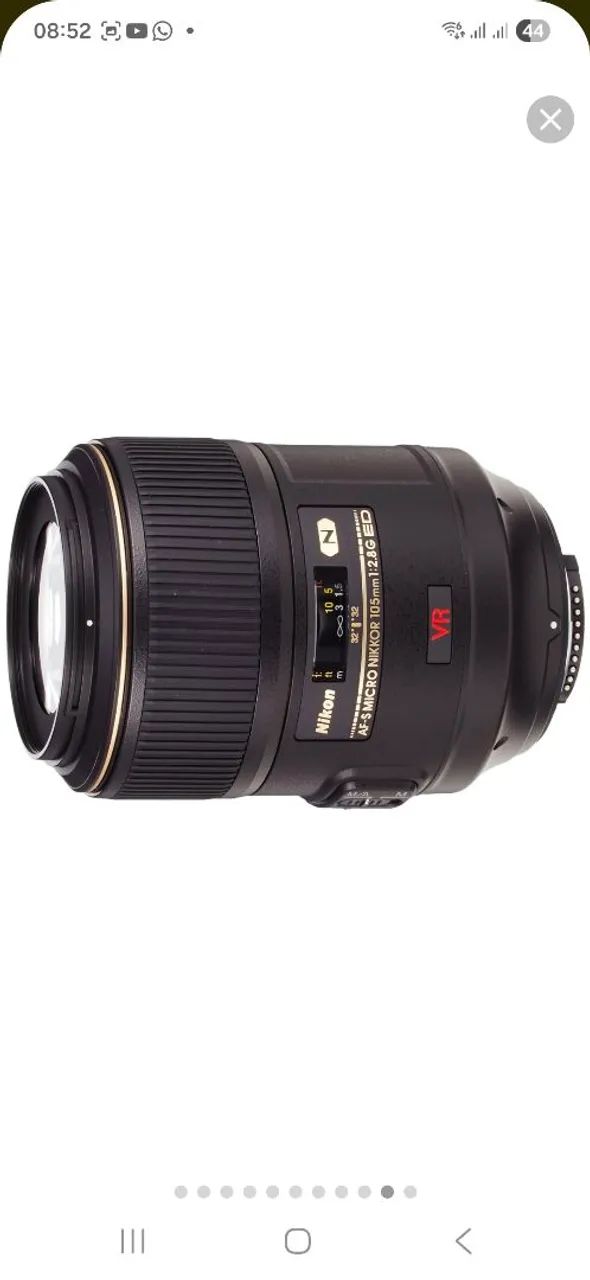 Lente Nikon Af-s Micro 105mm F/2.8g Ed Vr - Câmeras e Filmadoras