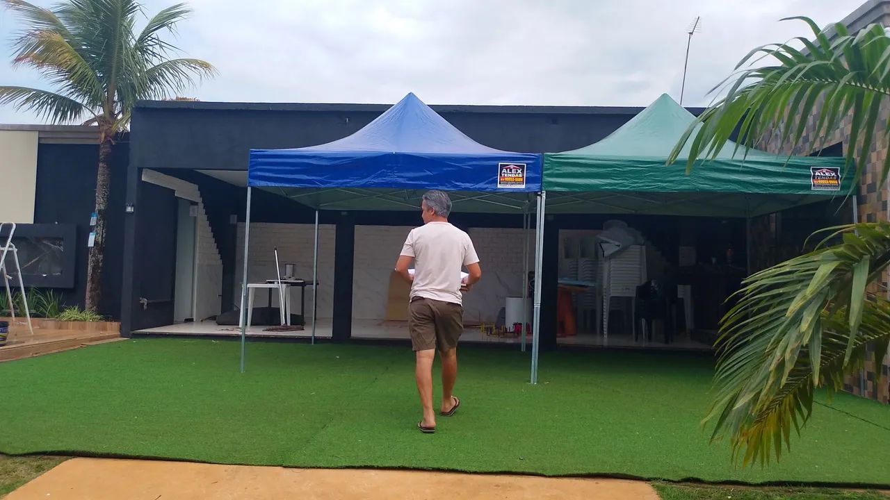 Aluguel de Tenda Sanfonada 3x3 - Reforçada e Impermeável (Entrega Grátis)* - Foto 4