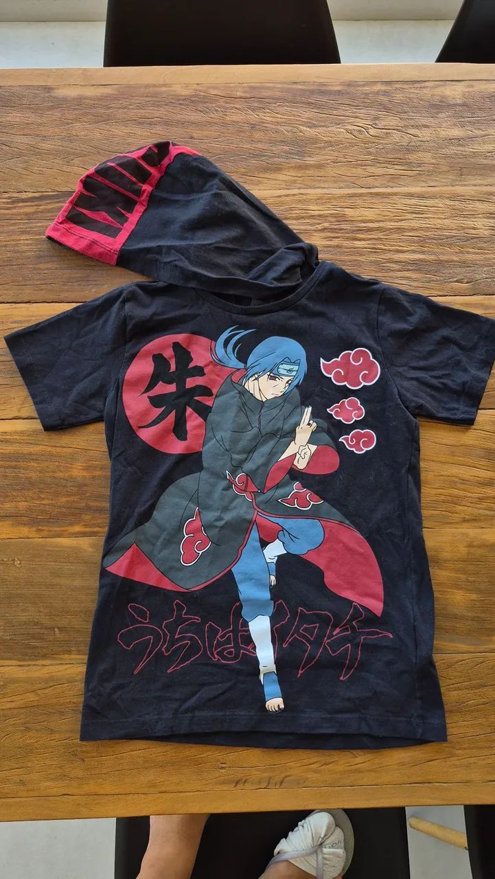 Camiseta Sasuke / Naruto Infantil Nova