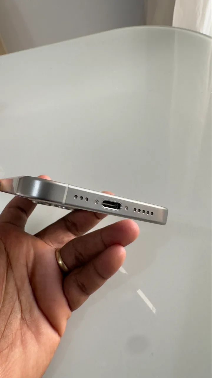 iphone 15 pro 128 GB Branco - Bateria 100% - Foto 5