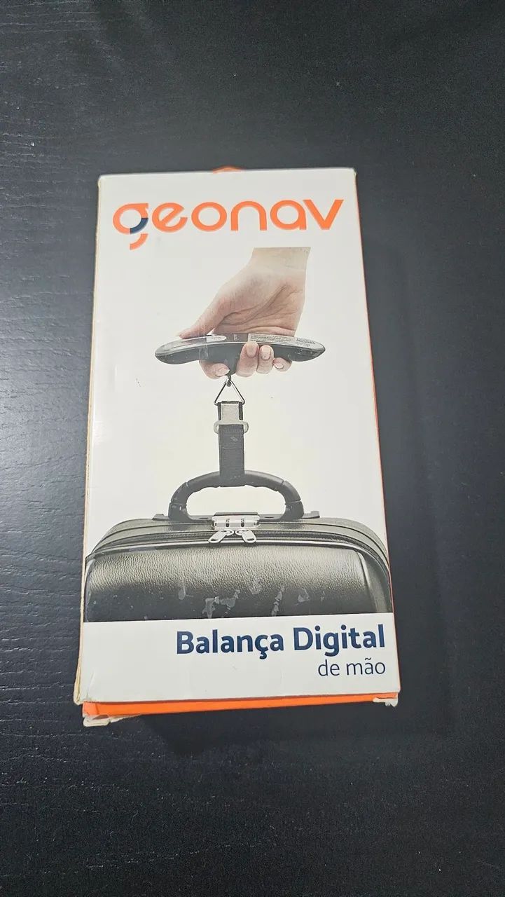Balança De Mão Digital Para Viagem Aço Inox Até 50kg Geonav