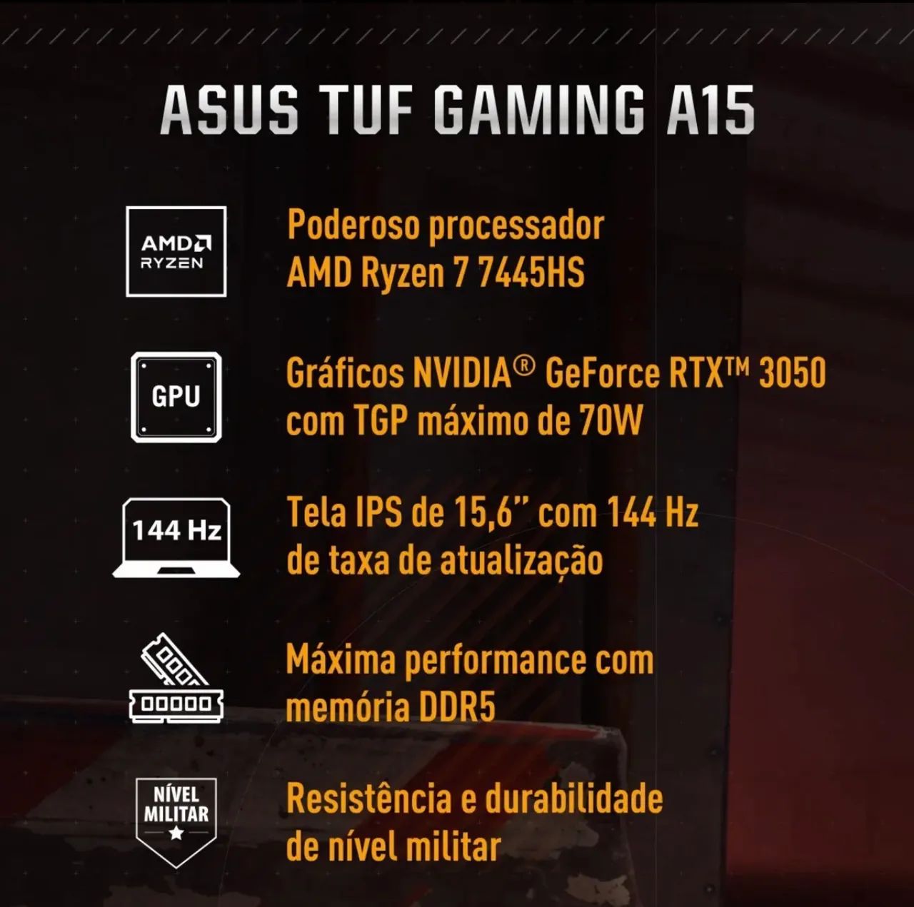 ASUS TUF Gaming A15 - WINDONS - GARANTIA 2027 - Foto 5