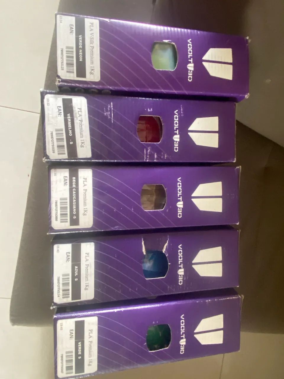 5 filamentos 3d pelo preço de 4 