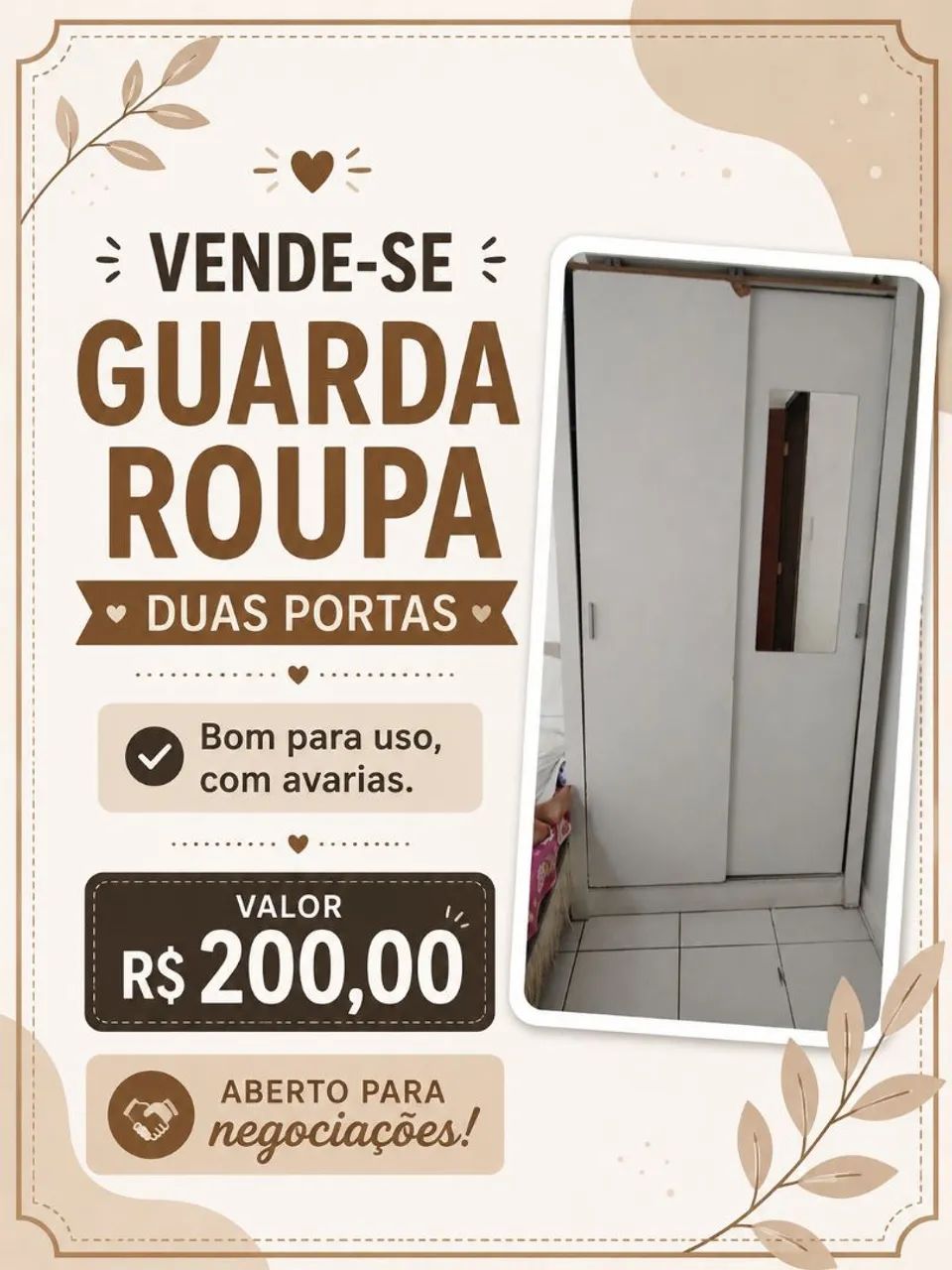 Vendo guarda roupa 