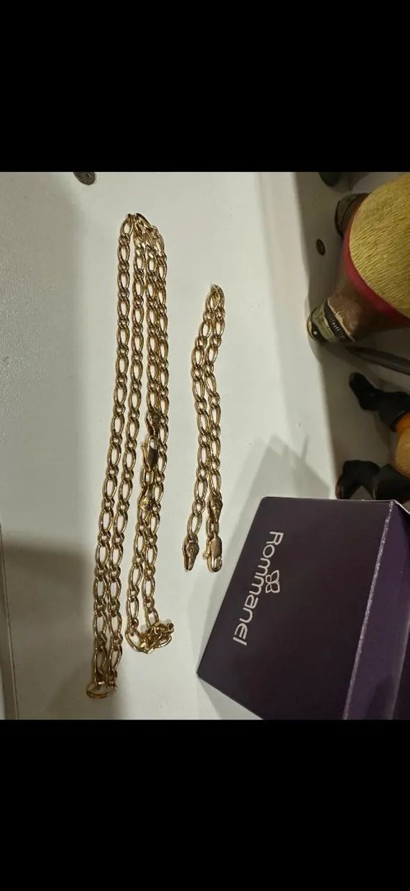 Cordão e pulseira Romanel 