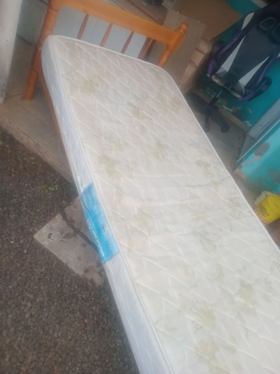 Cama de solteiro com colchão (Entrego) - Foto 4