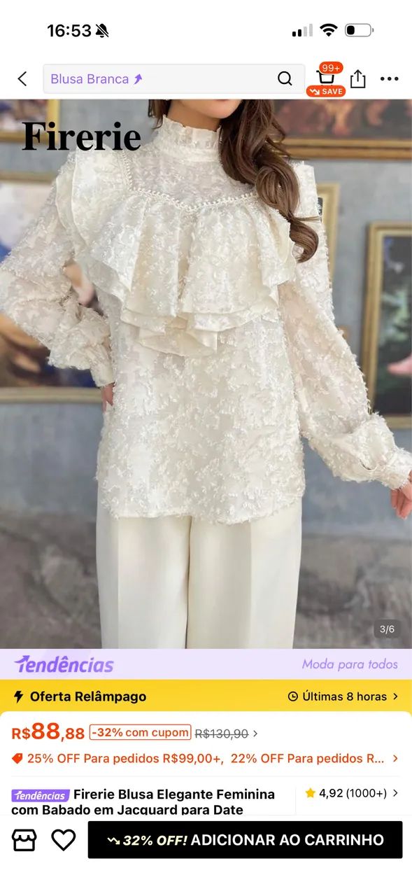 Blusa babados (SHEIN) NOVA  - Foto 2