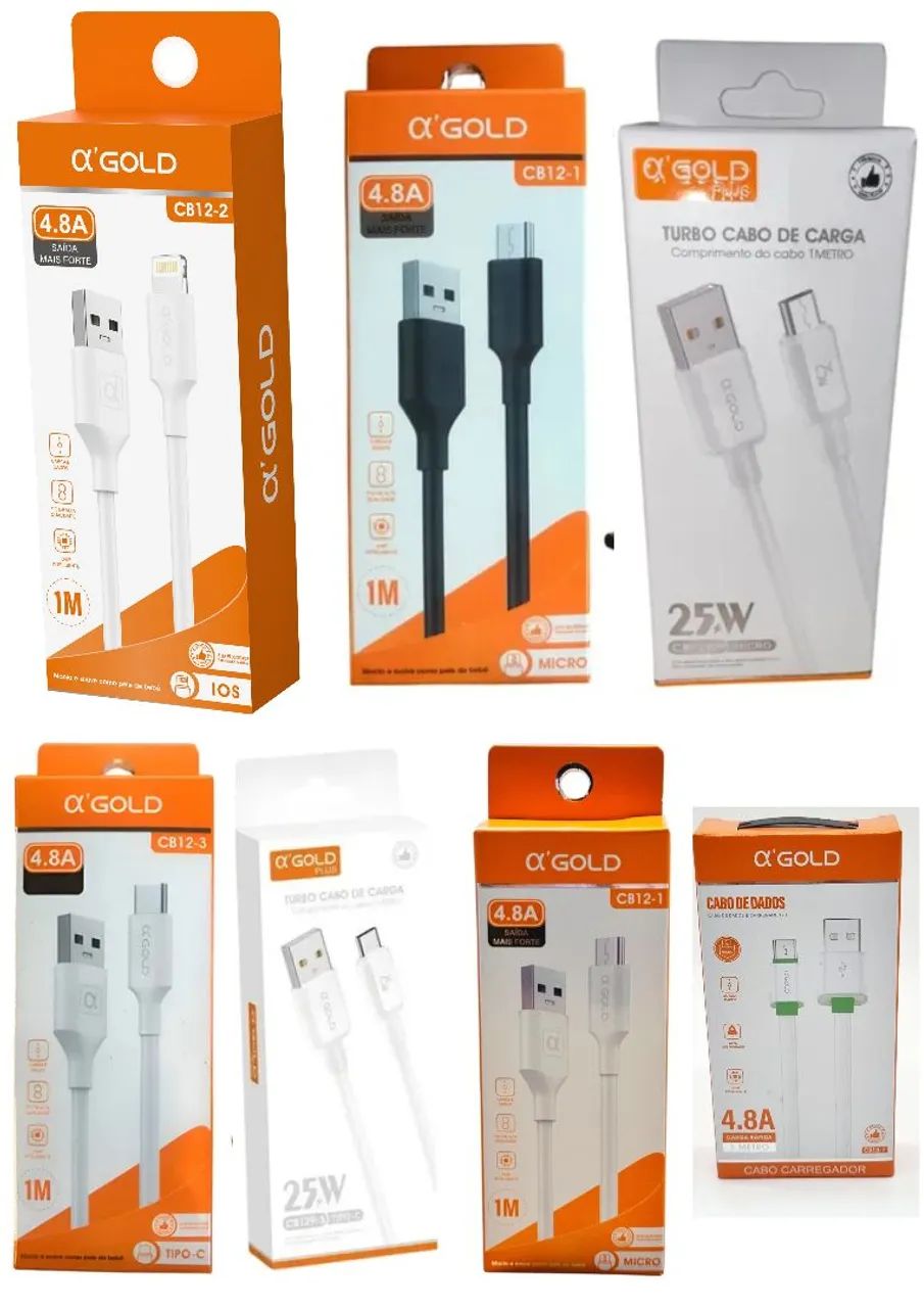 Cabos tipo c , v8, v3, lightning a partir de R$9,99 leiam a descrição  - Foto 3