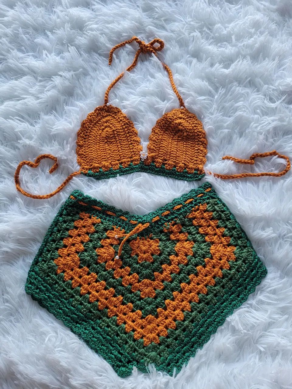 conjunto de croche novo serve até 6 anos 