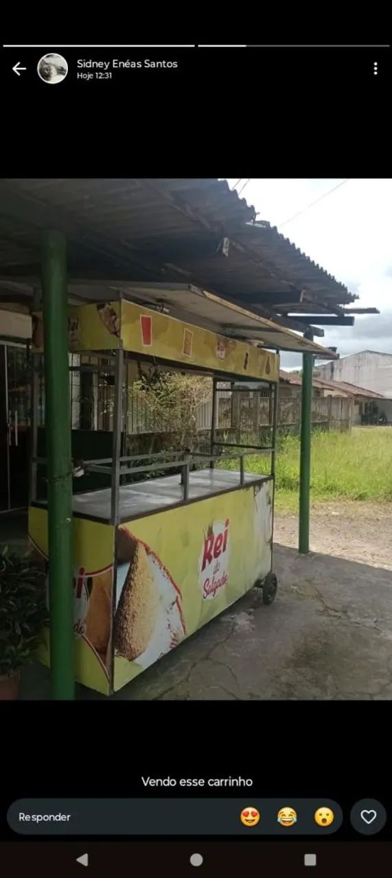 Vendo carrinho de coxinha completo.