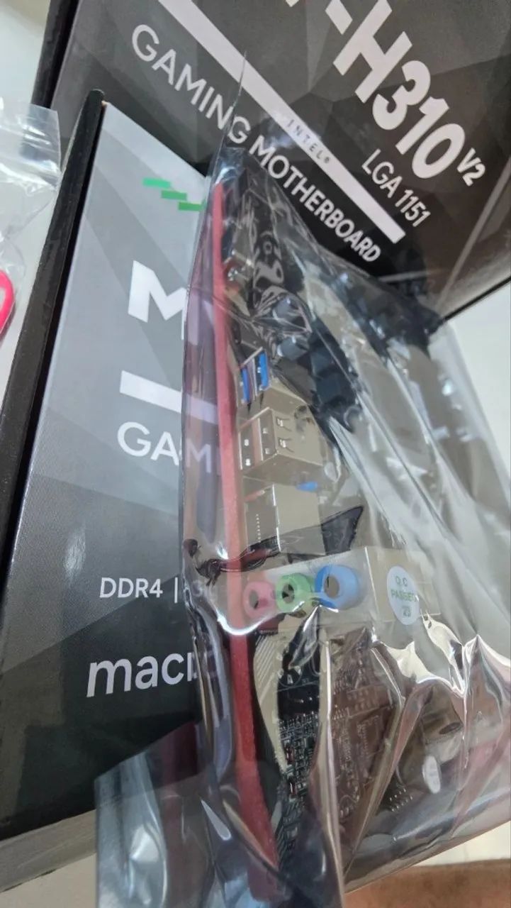 PLACA MÃE LGA1151 H310 MACROVIP PARA 8 E 9 GERAÇÃO DE PROCESSADORES INTEL, NOVA COM GARANT - Foto 2