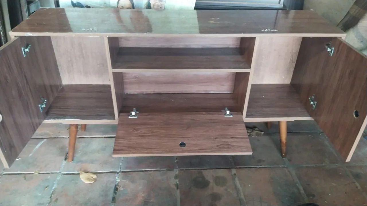 Rack Aparador Retrô com Pés Palito - Ideal para TV e Sala de Estar - Foto 2