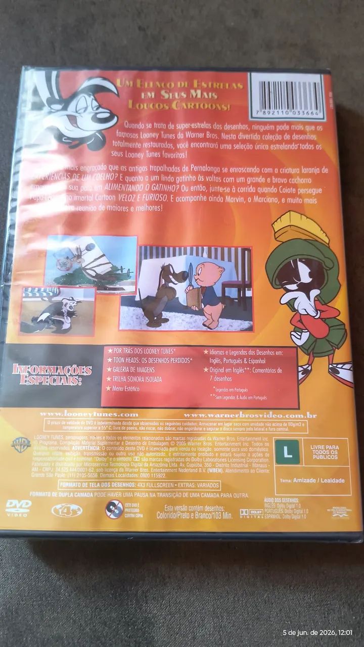 DVD looney tunes novo sem uso - Foto 2